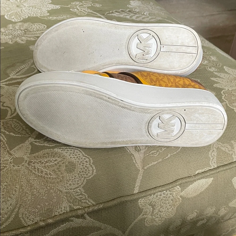 🧡 MICHAEL KORS POPPY STRIPE LACE UP Sneaker no box - Picture 4 of 4